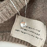 Sterling Silver Letter S Square Pendant Initial Necklace