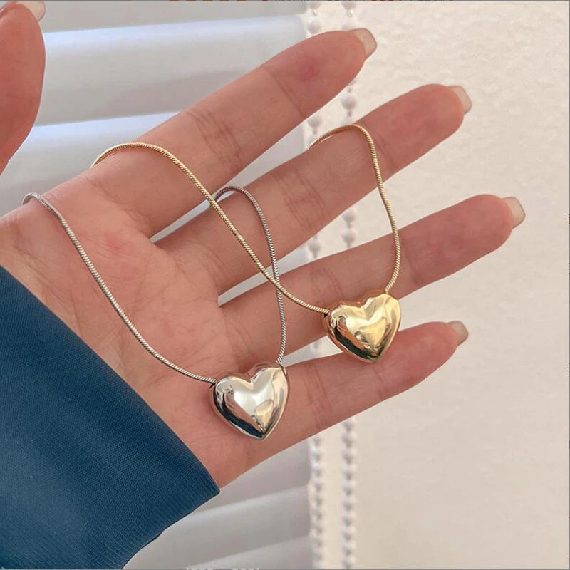 925 Silver Necklace Vintage Heart Pendant Party Jewelry