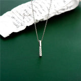 925 Sterling Silver Necklace Irregular Heart Moon Geometric Chocker