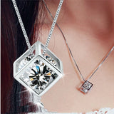 925 Silver Hyacinth Stone Pendant Necklace for Women