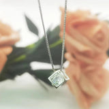 925 Silver Hyacinth Stone Pendant Necklace for Women