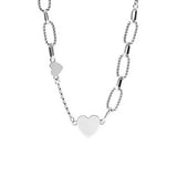 925 Silver Heart Choker Necklace for Women