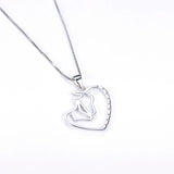 925 Silver Heart Pendant Necklace with 18inch Chain