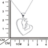 925 Silver Heart Pendant Necklace with 18inch Chain