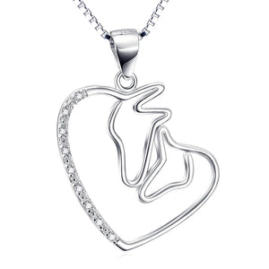 925 Silver Heart Pendant Necklace with 18inch Chain