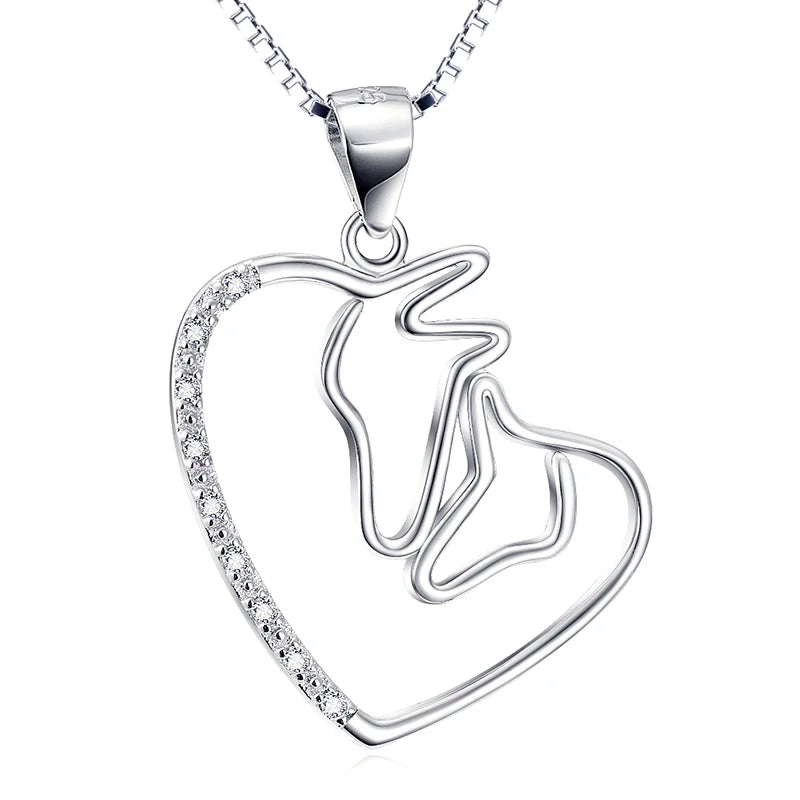 925 Silver Heart Pendant Necklace with 18inch Chain