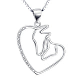 925 Silver Heart Pendant Necklace with 18inch Chain