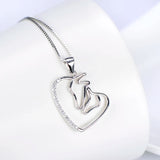 925 Silver Heart Pendant Necklace with 18inch Chain