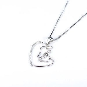925 Silver Heart Pendant Necklace with 18inch Chain