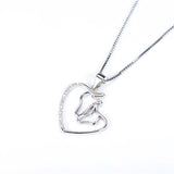 925 Silver Heart Pendant Necklace with 18inch Chain