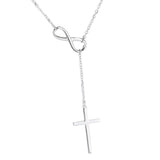 925 Silver Necklace - Cross Pendant - Small Fresh Necklace