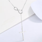 925 Silver Necklace - Cross Pendant - Small Fresh Necklace
