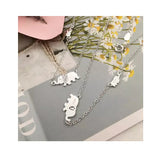 925 Silver Elephant Necklace Clavicle Chain S-N342