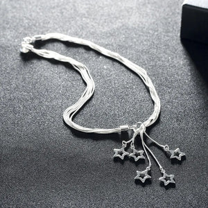 925 Silver Star Pendant Necklace 18 Inches
