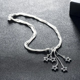 925 Silver Star Pendant Necklace 18 Inches