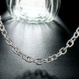 925 Sterling Silver Men's Classic Necklace 20 Inches for Christmas