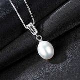 925 Silver Necklaces Zircon 6MM Pearl Pendant Jewelry