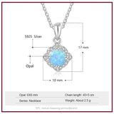 Opal Stone Necklace with CZ Fine Jewelry