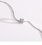 925 Silver Geometric Pipe Beads Necklace