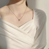 925 Silver Geometric Pipe Beads Necklace
