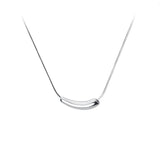925 Silver Women's Geometric Pipe Pendant Beads Necklace