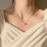 925 Silver Geometric Pipe Beads Necklace