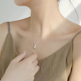 925 Silver Water Drop Necklace Wedding Jewelry