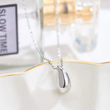925 Silver Water Drop Necklace Wedding Jewelry