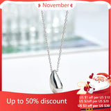 925 Silver Water Drop Necklace Wedding Jewelry