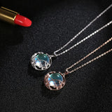 925 Silver Moonstone Pendant Necklace Chain Jewelry