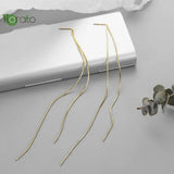 925 Silver Tassel Earrings for Women Party Jewelry