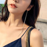 925 Silver Tassel Earrings for Women Party Jewelry