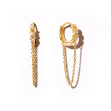 925 Sterling Silver Crystal Hoop Earrings Women Jewelry
