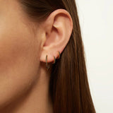 925 Silver Zircon Hoop Earrings Women