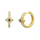 925 Sterling Silver Evil Eye Hoop Earrings for Women