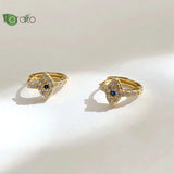 925 Sterling Silver Evil Eye Hoop Earrings for Women