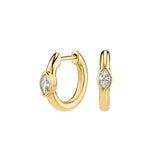 925 Silver CZ Circle Hoop Earrings for Women Punk Unisex