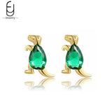 925 Silver Dino Stud Earrings for Girls