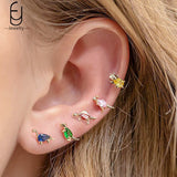 925 Silver Dino Stud Earrings for Girls