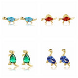 925 Silver Dino Stud Earrings for Girls