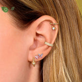 Colorful Butterfly Hoop Earrings for Women