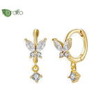 Colorful Butterfly Hoop Earrings for Women