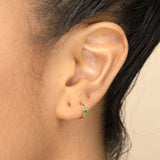 Colorful Crystal Hoop Earrings for Women Zircon Jewelry