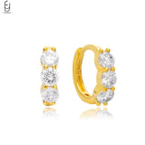 Colorful Crystal Hoop Earrings for Women Zircon Jewelry