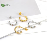 Colorful Crystal Large Hoop Earrings for Women