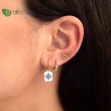 Colorful Crystal Large Hoop Earrings for Women