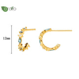 Colorful Crystal Large Hoop Earrings for Women
