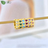 Colorful Heart Hoop Earrings 925 Silver Needle 18mm Party Jewelry Gift