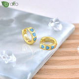 Colorful Heart Hoop Earrings 925 Silver Needle 18mm Party Jewelry Gift