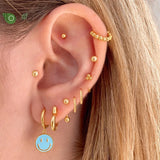 Colorful Enamel Smile Face Hoop Earrings for Women